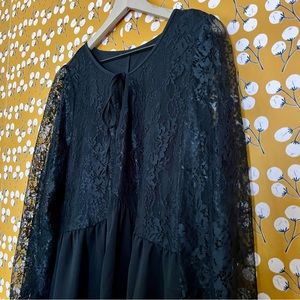 Black lace boho dress Halloween dress Witch